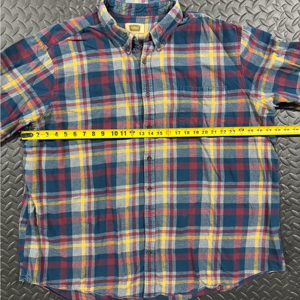 Foundry Supply Co Plaid Flannel Shirt Men’s 3XLT Tall Button Down Cotton - Picture 6 of 9